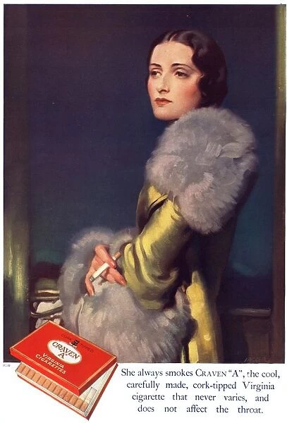 Craven A 1930s UK glamour cigarettes smoking womens