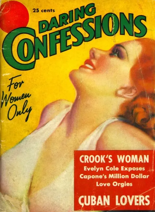 Framed Print : Daring Confessions 1937 1930s USA erotica pulp fiction magazines mens Framed Print : Daring Confessions 1937 1930s USA erotica pulp fiction magazines mens
