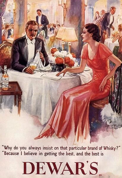 Dewars 1930s UK whiskey alcohol dinners