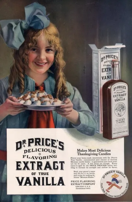 Framed Print : Dr Prices extract of Vanilla 1914 1910s USA