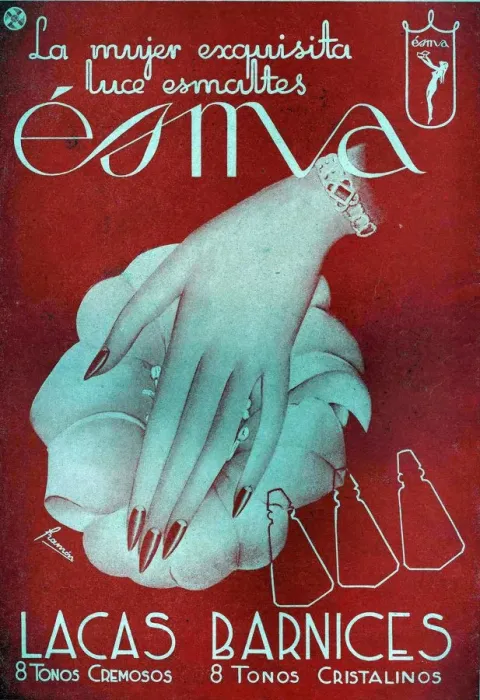 Framed Print : Esma 1941 1940s Spain cc hands hand cream moisturiser Framed Print : Esma 1941 1940s Spain cc hands hand cream moisturiser