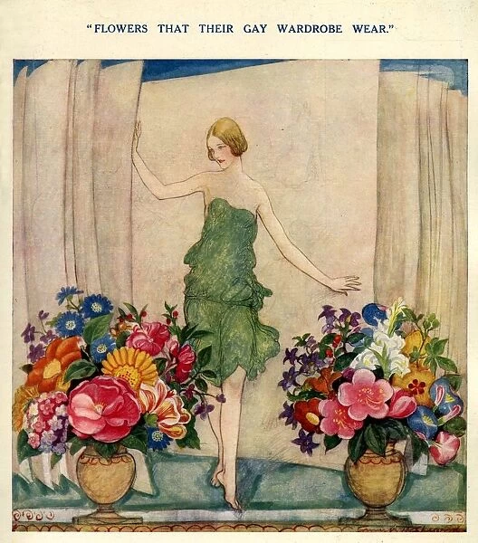 Fashion and Flowers 1925 1920s UK Ernest H Shepard womens