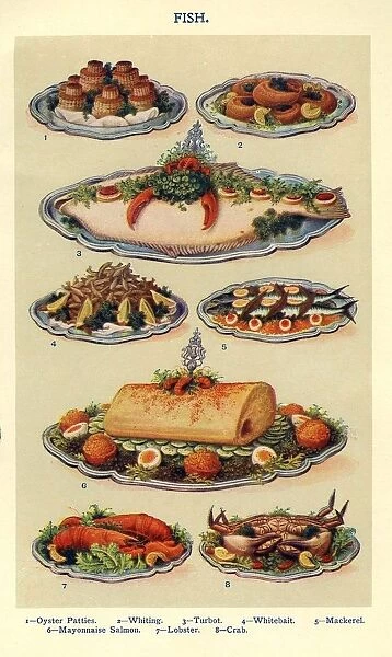 Fish 1900s UK Isabella Beeton Mrs Beetons Book of Household Management cooking