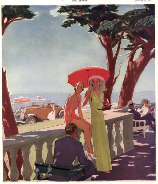 Framed Print : Ford 1930s UK cars womens v8 swimwear bathing costumes