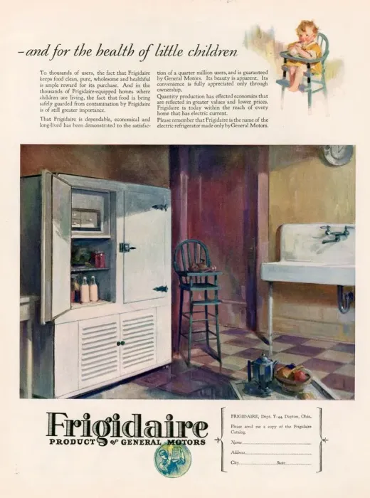 Framed Print : Frigidaire 1926 1920s USA cc fridges appliances refridgerators refrigerators Framed Print : Frigidaire 1926 1920s USA cc fridges appliances refridgerators refrigerators