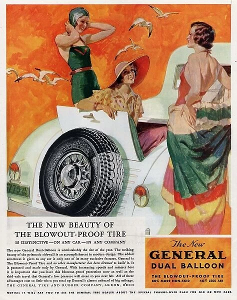 General 1933 1930s USA tyres womens swimwear bathing costumes