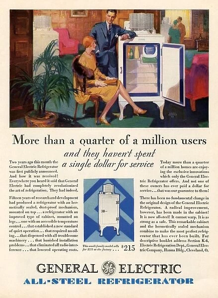 General Electric 1920s USA CC fridges refridgerators refrigerators appliances steel