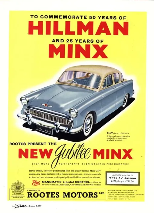 Framed Print : Hillman 1950s UK jubilee edition hillman minx cars Framed Print : Hillman 1950s UK jubilee edition hillman minx cars