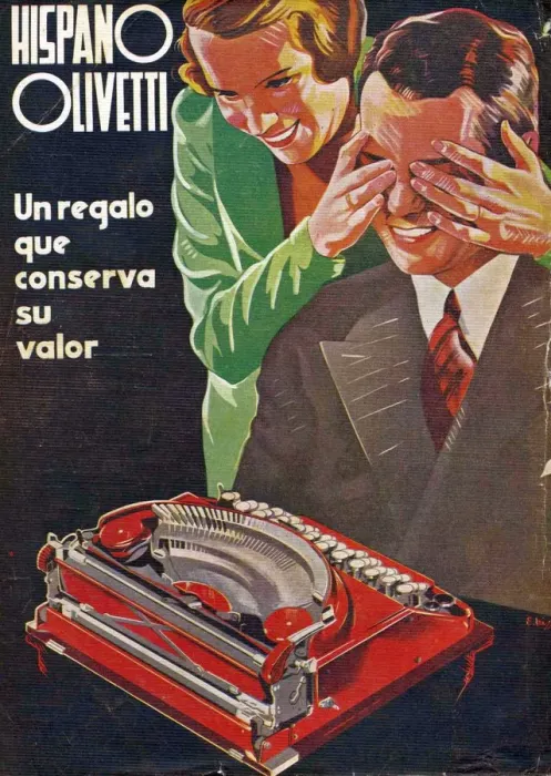 Framed Print : Hispano Olivetti 1935 1930s Spain cc typewriters presents gifts humour surprise Framed Print : Hispano Olivetti 1935 1930s Spain cc typewriters presents gifts humour surprise