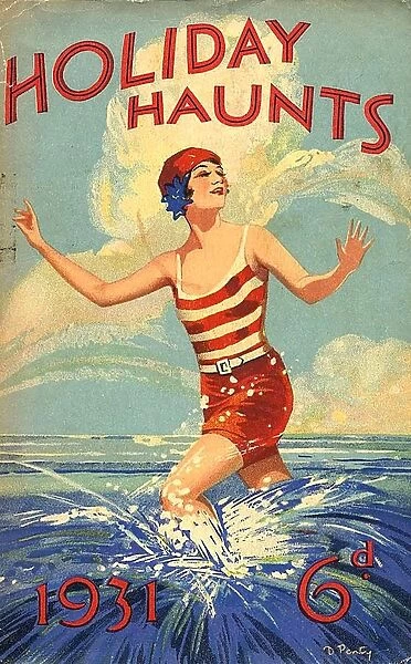 Holiday Haunts 1931 1930s UK mcitnt seaside swimwear womens holidays womens swimming