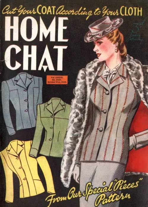 Framed Print : Home Chat 1940s UK women at war womens suits magazines Framed Print : Home Chat 1940s UK women at war womens suits magazines