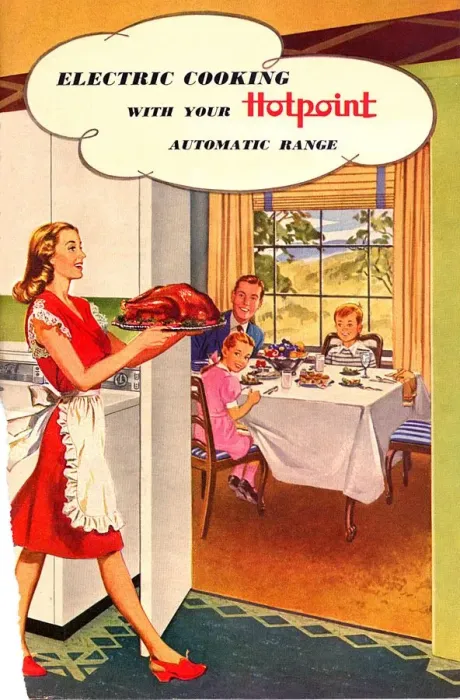 Framed Print : Hotpoint 1950s UK rklf ovens cookers housewives housewife homemakers roast dinners Framed Print : Hotpoint 1950s UK rklf ovens cookers housewives housewife homemakers roast dinners