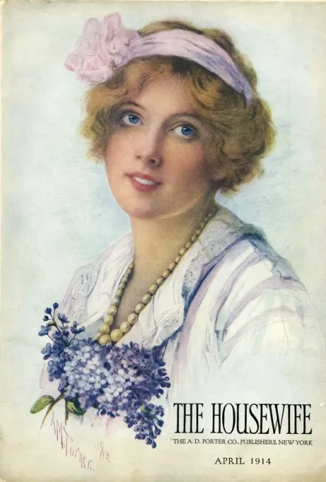 Framed Print : The Housewife 1914 1910s UK housewives housewife womens portraits magazines clothing