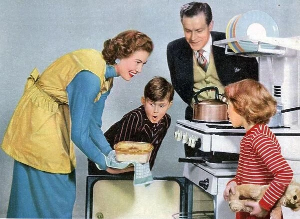 Housewife 1950s UK mcitnt housewives homemakers baking cooking cheesy