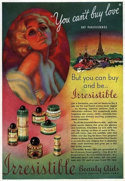 Irresistible 1930s USA Paris Eiffel Tower make-up makeup make up womens portraits iws