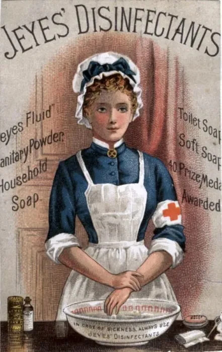 Framed Print : Jeyes 1890s UK nurses disinfectant medical medicine Framed Print : Jeyes 1890s UK nurses disinfectant medical medicine