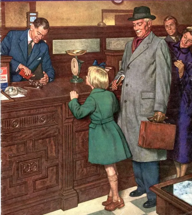 Framed Print : John Bull 1940s UK banks post office magazines banking Framed Print : John Bull 1940s UK banks post office magazines banking