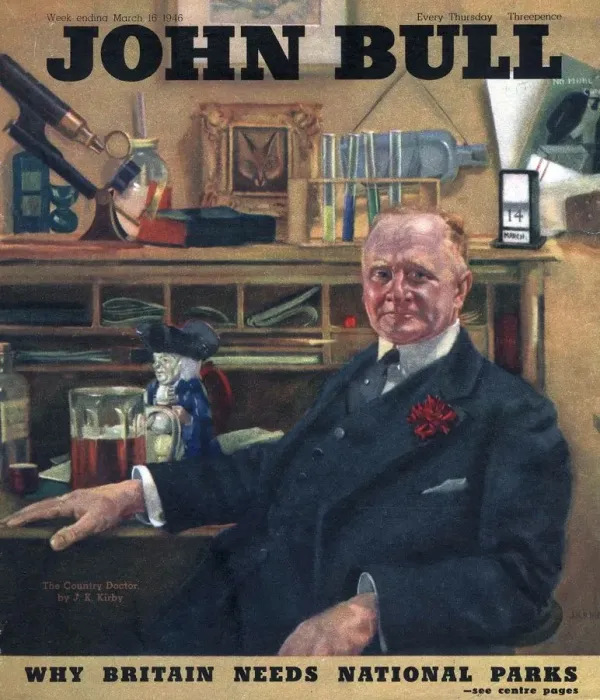 Framed Print : John Bull 1946 1940s UK the country doctor magazines medical Framed Print : John Bull 1946 1940s UK the country doctor magazines medical