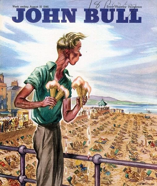 John Bull 1946 1940s UK holidays ice-cream seaside beaches seaside disasters lost