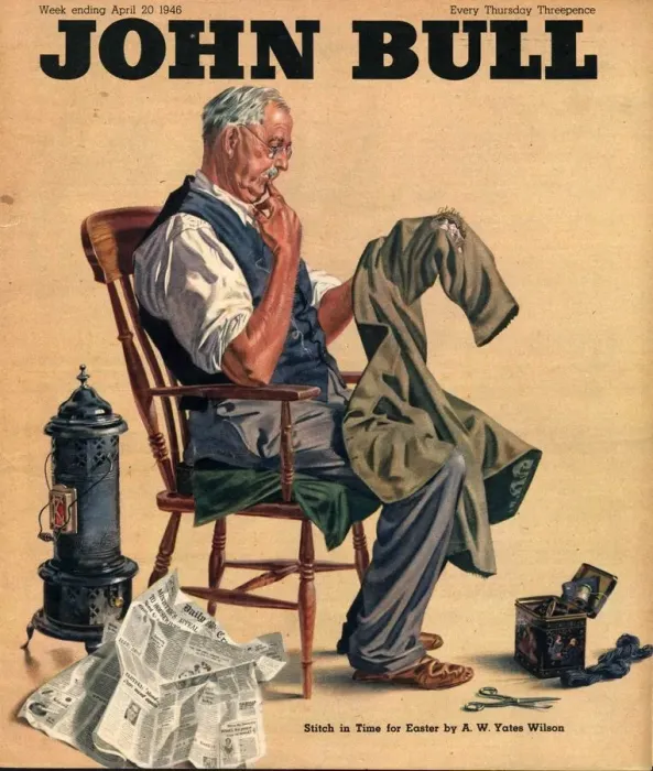 Framed Print : John Bull 1946 1940s UK tailors alterations magazines Framed Print : John Bull 1946 1940s UK tailors alterations magazines