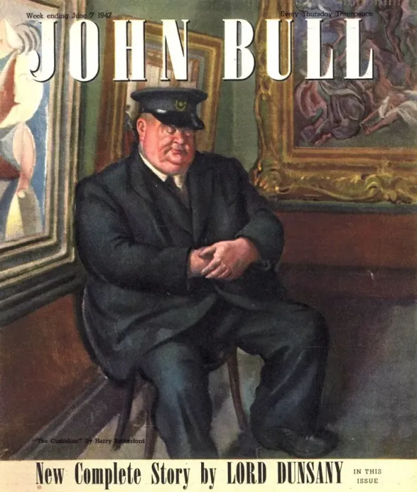 Framed Print : John Bull 1947 1940s UK art museums art galleries magazines