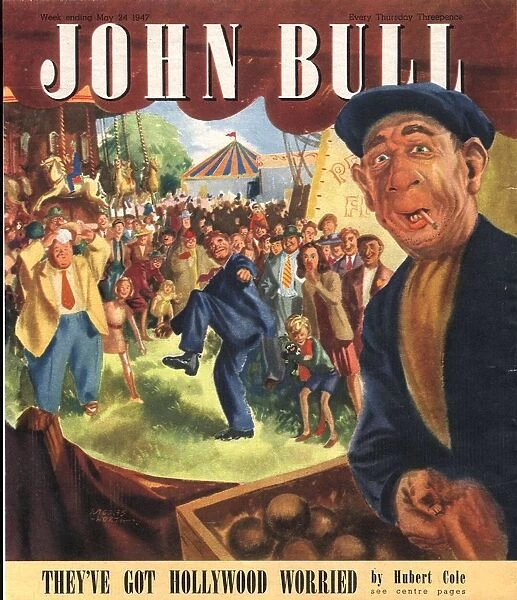 John Bull 1947 1940s UK cocoa nuts cocoanuts shy fairs magazines coconuts funfairs