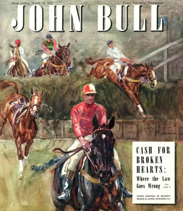 Framed Print : John Bull 1947 1940s UK riding horses horse racing magazines Framed Print : John Bull 1947 1940s UK riding horses horse racing magazines