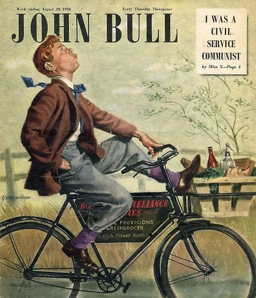 John Bull 1948 1940s UK bicycles bikes cycling whistling groceries boys delivery