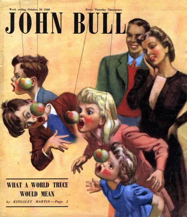 Framed Print : John Bull 1948 1940s UK halloween games party magazines Framed Print : John Bull 1948 1940s UK halloween games party magazines