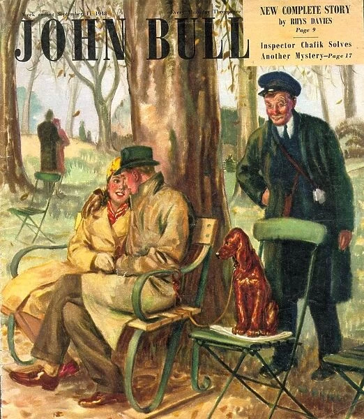 John Bull 1948 1940s UK love parks benches magazines