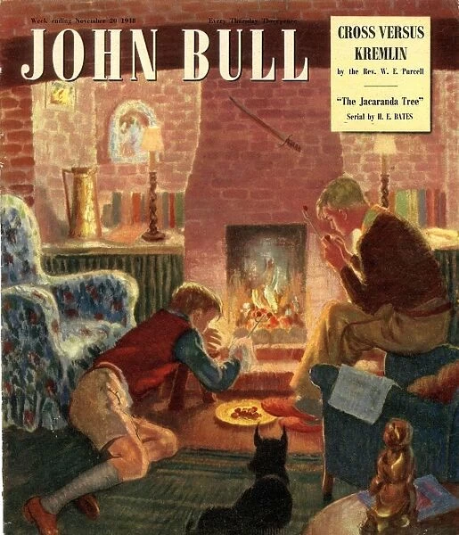 John Bull 1948 1940s UK seasons cooking roasting chestnuts open fires winter magazines