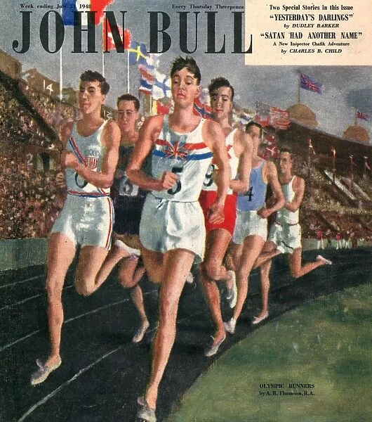 John Bull 1948 1940s UK sports races athletes runners running olympics athletics
