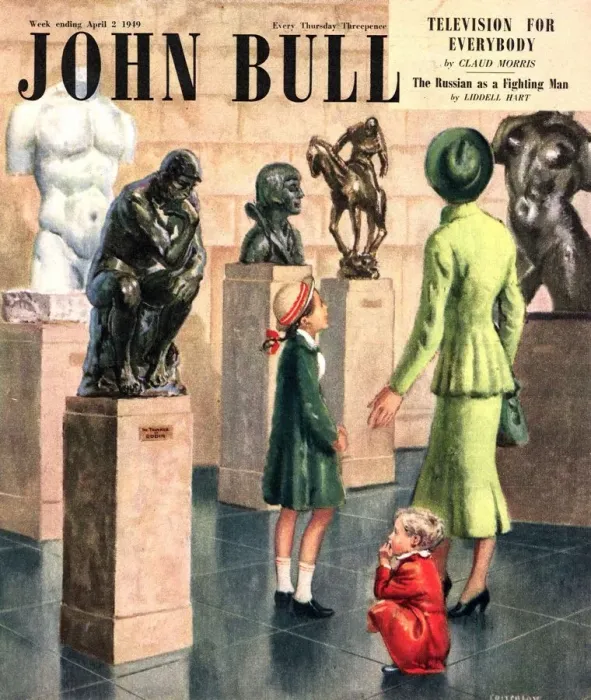 Framed Print : John Bull 1949 1940s UK art museums art gallery galleries magazines Framed Print : John Bull 1949 1940s UK art museums art gallery galleries magazines