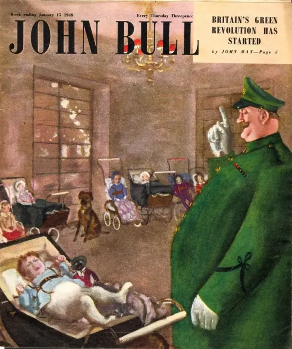 Framed Print : John Bull 1949 1940s UK babies prams magazines baby Framed Print : John Bull 1949 1940s UK babies prams magazines baby