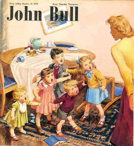 John Bull 1949 1940s UK disasters shouting arguments fighting ruined meals siblings