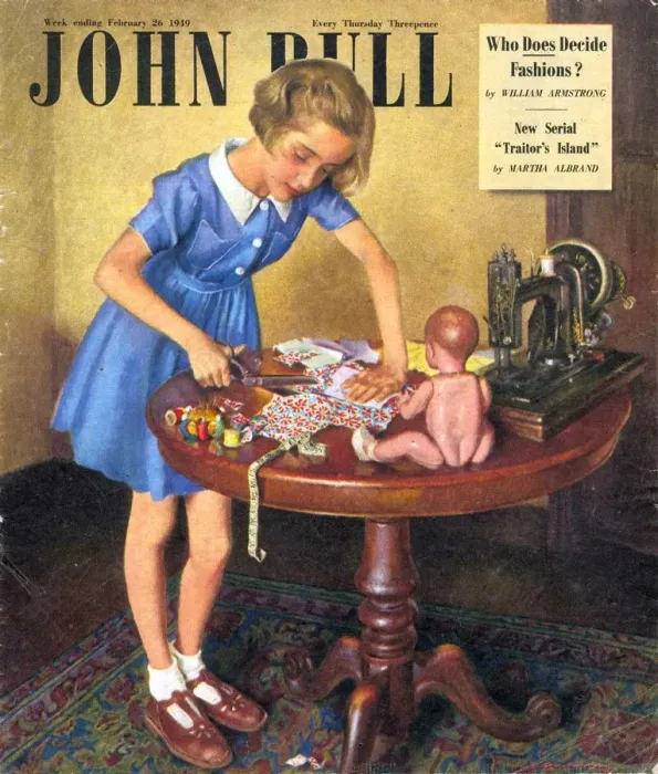 Framed Print : John Bull 1949 1940s UK dolls dressmaking hobbies magazines Framed Print : John Bull 1949 1940s UK dolls dressmaking hobbies magazines