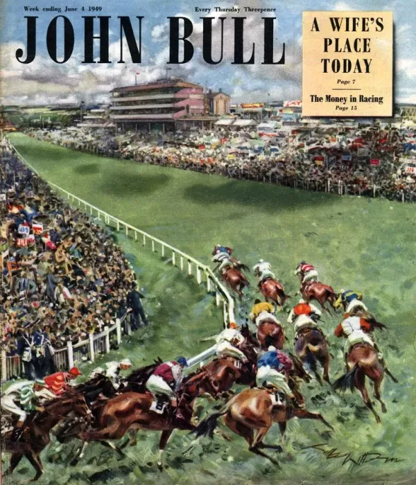 Framed Print : John Bull 1949 1940s UK horses horse racing magazines Framed Print : John Bull 1949 1940s UK horses horse racing magazines