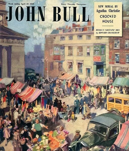 John Bull 1949 1940s UK markets villages towns squares shopping magazines