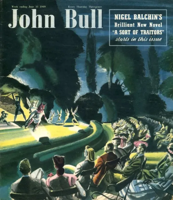 Framed Print : John Bull 1949 1940s UK stage audiences fairies magazines Framed Print : John Bull 1949 1940s UK stage audiences fairies magazines