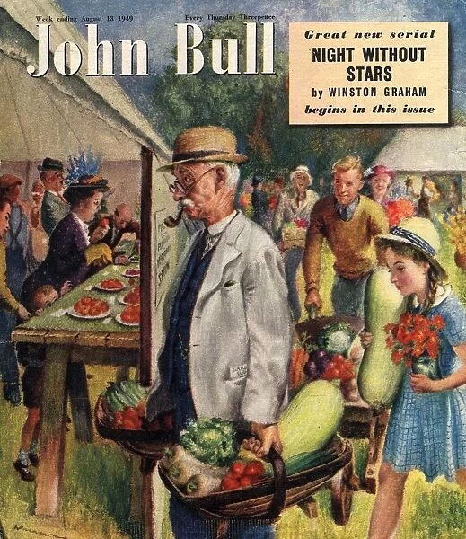 John Bull 1949 1940s UK villages fetes vegetables flowers show magazines horticulture