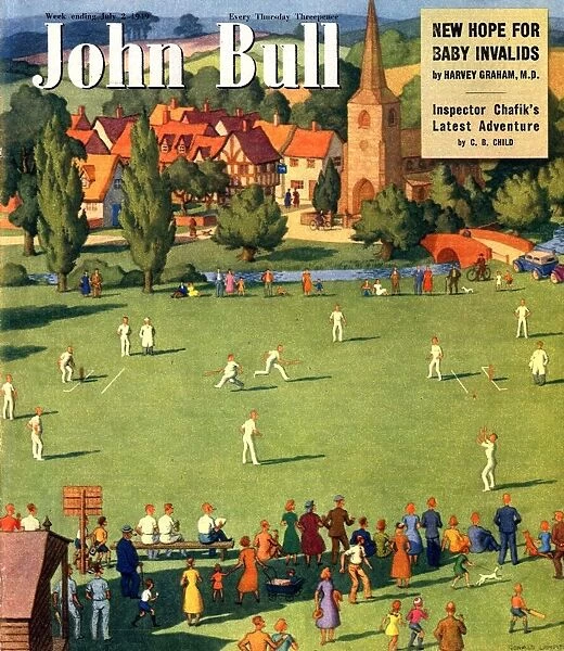 John Bull 1949 1940s UK the villages green cricket magazines