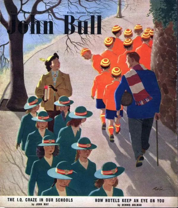Framed Print : John Bull 1950 1950s UK schools magazines teachers