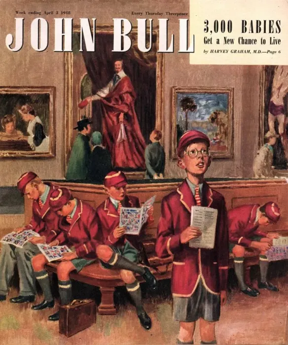 Framed Print : John Bull 1950s UK art museums art galleries education schools trips schoolboys gallery Framed Print : John Bull 1950s UK art museums art galleries education schools trips schoolboys gallery
