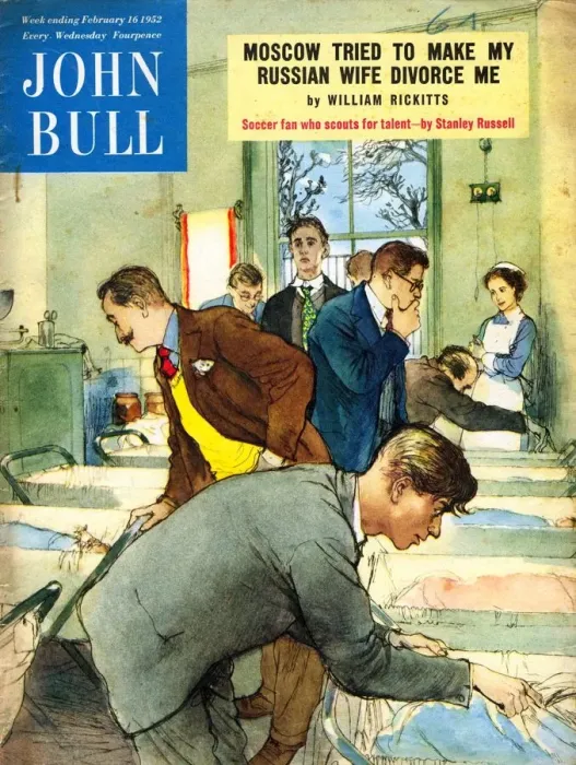 Framed Print : John Bull 1950s UK babies hospitals maternity wards fathers magazines baby Framed Print : John Bull 1950s UK babies hospitals maternity wards fathers magazines baby