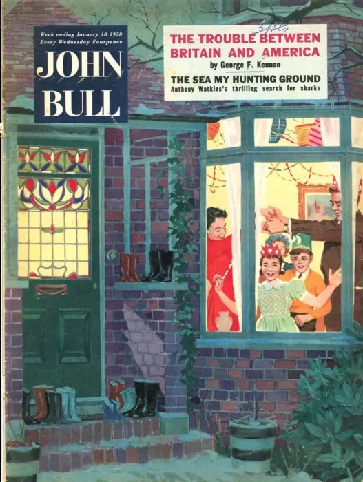 Framed Print : John Bull 1950s UK birthdays childrens party magazines Framed Print : John Bull 1950s UK birthdays childrens party magazines