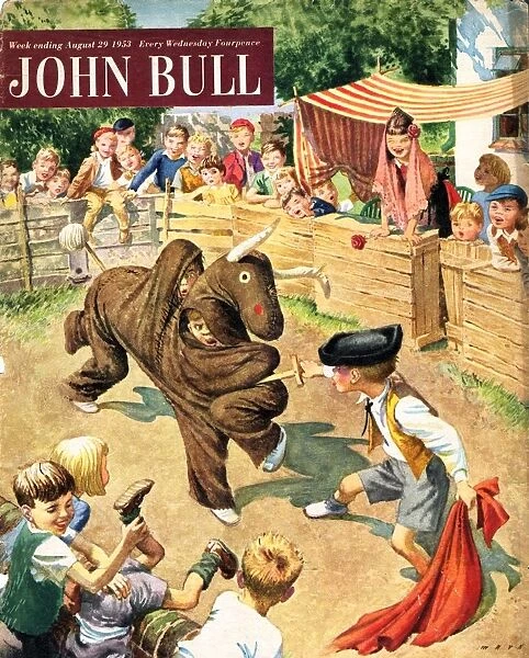 John Bull 1950s UK bullfights bull fights fighting bull-fights bull-fighting fancy