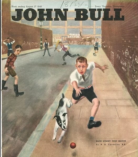John Bull 1950s UK cricket dogs disasters balls magazines pets