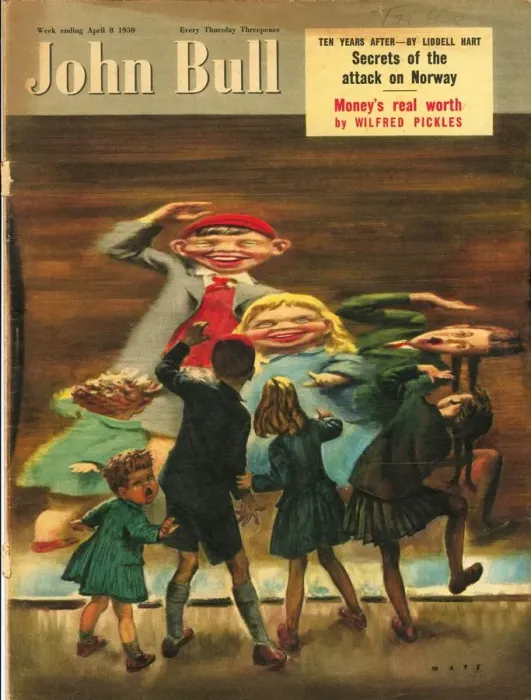 Framed Print : John Bull 1950s UK distorting mirrors fairs magazines funfairs