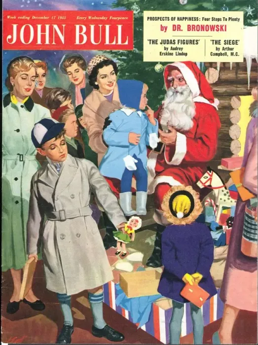 Framed Print : John Bull 1950s UK Father Christmas Santa Claus magazines Framed Print : John Bull 1950s UK Father Christmas Santa Claus magazines