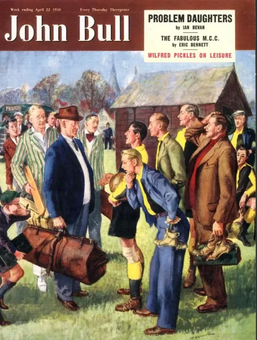 Framed Print : John Bull 1950s UK football cricket magazines Framed Print : John Bull 1950s UK football cricket magazines